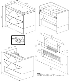 Бриклаер Мебель для ванной Кристалл 80 белая – фотография-11